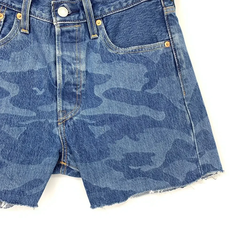 Levis 501 Cut Off Denim Shorts Womens Sz 29
